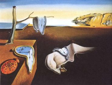 Egy férfi Salvador Dalí Elfolyó idő festményében találta magát - Human-AI-Human mű (Molnár F. Árpád)