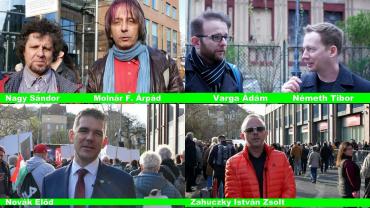 YouTube-tüntetésen nyilatkozott: Molnár F. Árpád, Novák Előd, Varga Ádám, Zahuczky István Zsolt (plusz felszólalók)